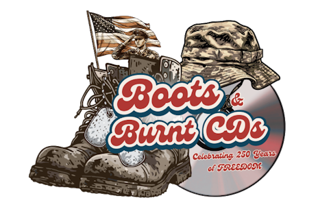 Festival for America Boots and Burnt CDs Gettysburg PA America 250 VFW New Freedom music food trucks vendors fireworks local festiva Aubrey Nicole, Stephen Winkler, Rust Hounds, Heads or Tails Experience, Backroad Anthems, Logan Chalkl
